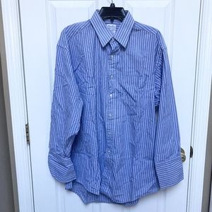 brooks brothers mens 16.5 relaxed fit shirt blue s